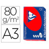 Papier clairefontaine multifonction laser couleur trophe a3 80g/m2 rouge corail parfaite opacite paquet 500