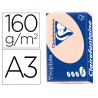 Papier clairefontaine multifonction laser couleur trophe a3 160g/m2saumon parfaite opacite paquet 250