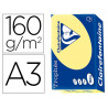 Papier clairefontaine multifonction laser couleur trophe a3 160g/m2 jonquille parfaite opacite paquet 250