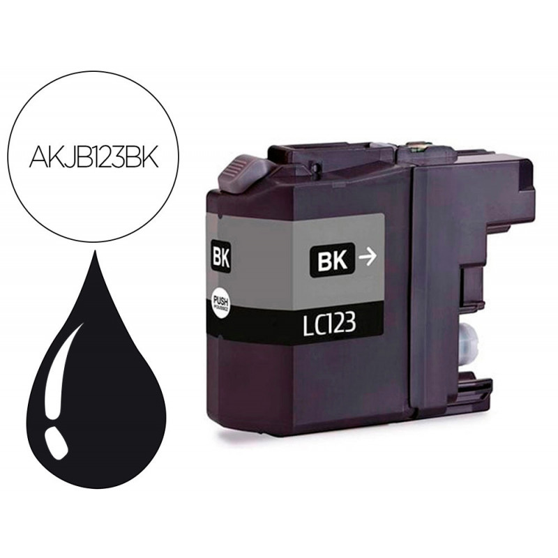 Cartouche hyperburo jet encre compatible brother lc123 bk