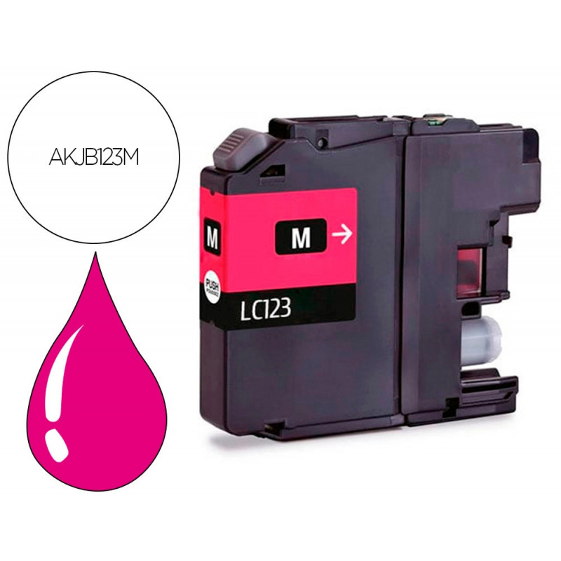Cartouche hyperburo jet encre compatible brother lc123 ma
