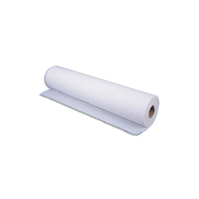 Lot de 12 Rouleaux Draps d'examen 2 plis 135 formats 34 x 50 cm - L45,9 m, bobine D10,5 cm Blanc