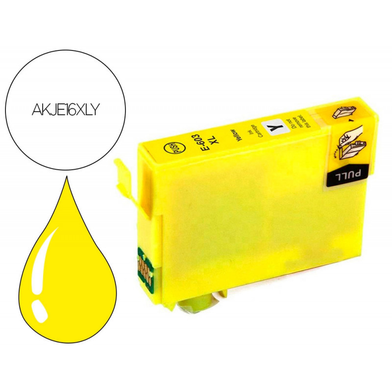 Cartouche hyperburo jet encre compatible epson t1634 ye