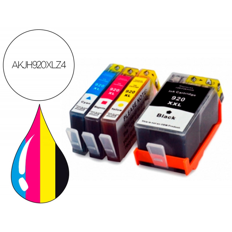 Pack jet encre hyperburo compatible hp 920xl