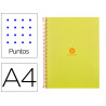 Cahier spirale antartik a4 80p 90g couverture cartonee reglure dot 4 trous coloris jaune
