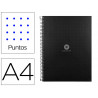 Cahier spirale antartik a4 80p 90g couverture cartonee reglure dot 4 trous coloris noir
