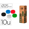 Aimant liderpapel ecouse pp 25mm pour tableaux magnetiques coloris assortis boite 10 unites