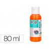 Peinture acrylique liderpapel coloris orange bouteille 80ml