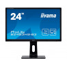 Ecran led iiyama ordinateur 24/' a retroeclairage led prolite resolution 1920 x 1 080. reglage en hauteur de