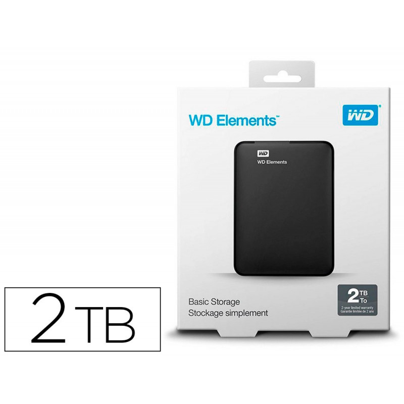 Disque dur wester digital elements 2to usb 3.0 sauvegarde automatique et sur cloud formatage ntfs