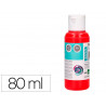Peinture acrylique liderpapel coloris rouge bouteille 80ml