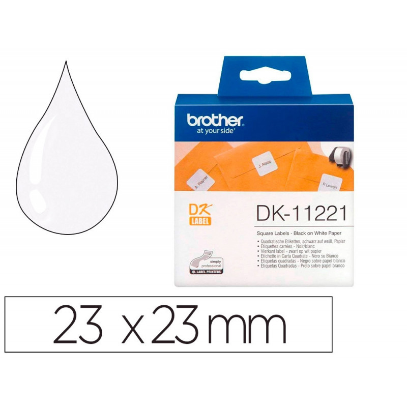 Ruban brother ql 23x23mm boite de 1000