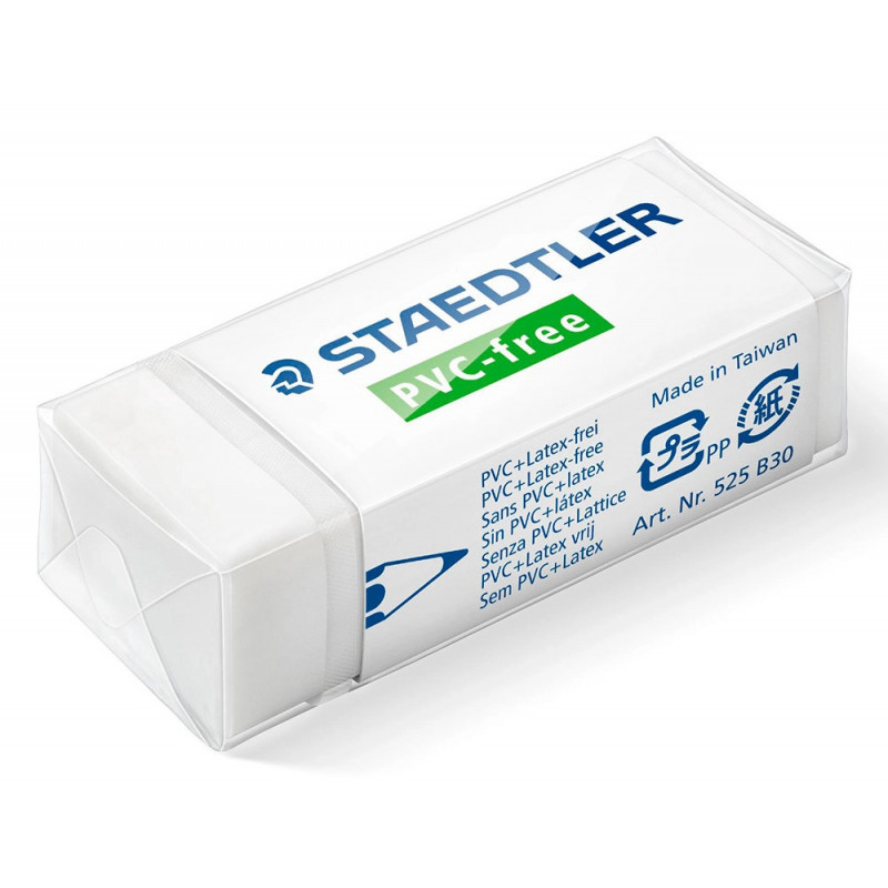 Gomme staedtler 525 b sans pvc ni latex blanche 65 x 23 x 13 mm