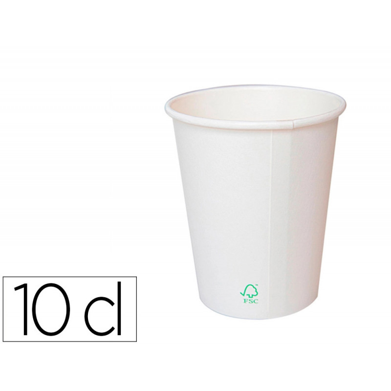 Gobelet en carton coldis biodegradable compostable de contenance 10cl paquet de 50
