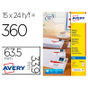 Etiquette avery jet encre /'mon tiembre en ligne/' 63,5 x 33,9mm boite de 360