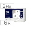 Rouleau papier toilette tork blanc 2 plis 396 fts paquet de 6