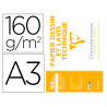 Pochette dessin et lavis clairefontaine papier 160g surface lisse format . format a3 29,7 x 42cm 10 feuilles