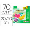Papier couleur a plier 70gr/m2 100 feuilles 20x20cm couleurs assorties