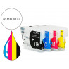 Pack de 4 cartouche hyperburos compatibles brother lc-980/1100