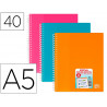 Protege documents spiral school life a5 40 pochettes polypropylene assorti