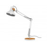 Lampe de bureau unilux led baya bamboo blanc
