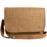 Sac exacompta eterneco simili cuir vegetal brun motif geometrique