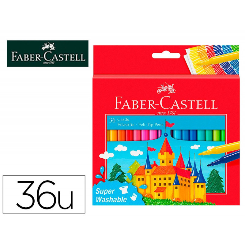 Feutre scolaire faber castell chateau pochette de 36