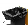 Sac container coldis 120l 25 microns largeur avec soufflet 90cm longueur 125cm coloris noir lot 20 unites