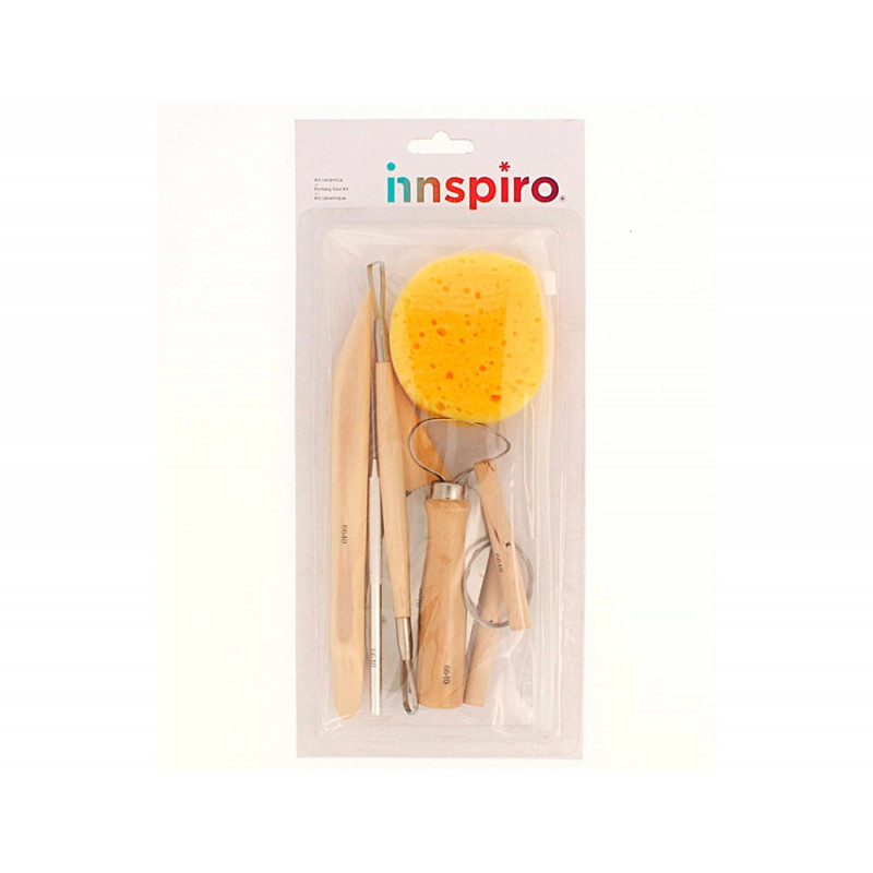 Kit du potier 8 outils pour modeler et donner forme a la p te et argile avec trousse de rangement