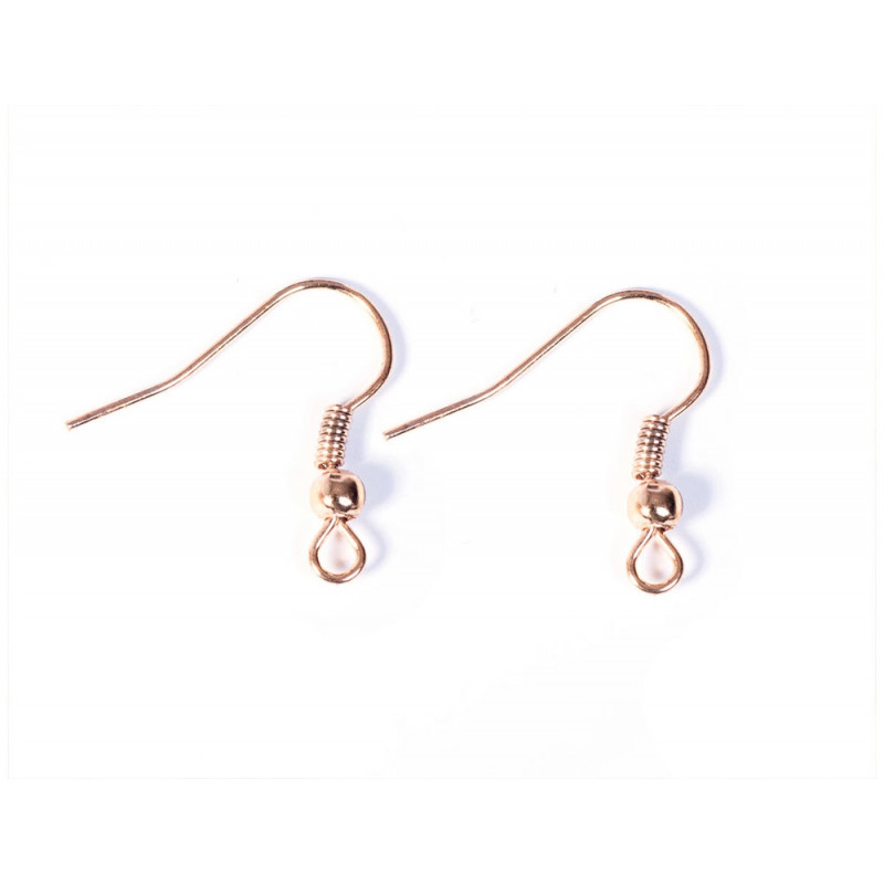 Boucle d'oreilles metalliques crochet hippie ouvert dore 20x18mm paquet 10 unites