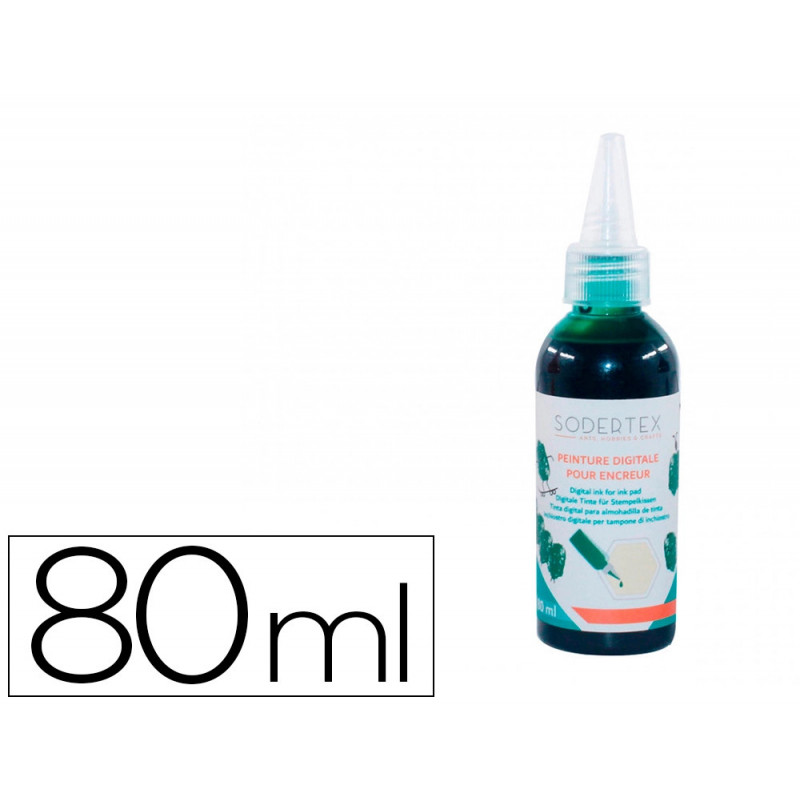 Recharge peinture sodertex vert pour encreurs digitaux - 80 ml - 1 pc - 1 coloris