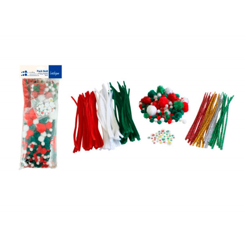 Pack no l sodertex 113 pompons + 38 pompons m tallis s + 35 yeux mobiles + 99 chenilles + 24 chenilles