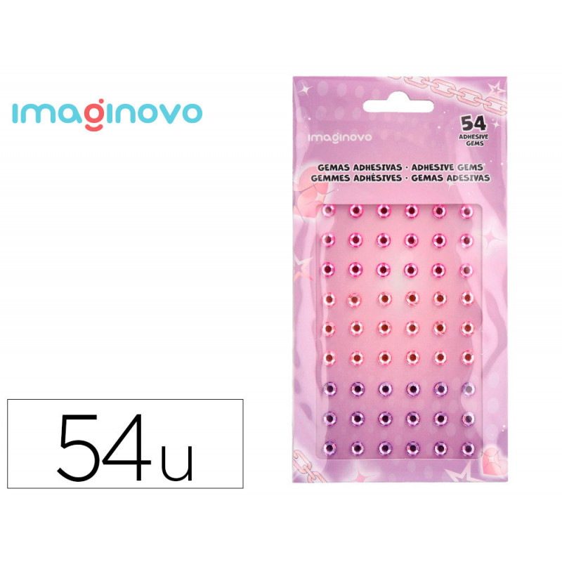 Autocollants imaginovo pierres precieuses roses et mauves brillantes en relief pour toutes surfaces 190x105