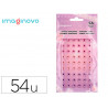 Autocollants imaginovo pierres precieuses roses et mauves brillantes en relief pour toutes surfaces 190x105