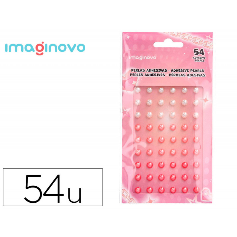 Autocollants imaginovo pierres precieuses blanches et roses brillantes en relief pour toutes surfaces 190x105