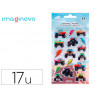Autocollants imaginovo kids courses en mousse eva 190x105 mm sous blister