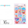 Autocollants imaginovo montgolfiere magic dreams en relief 210x130 mm sous blister