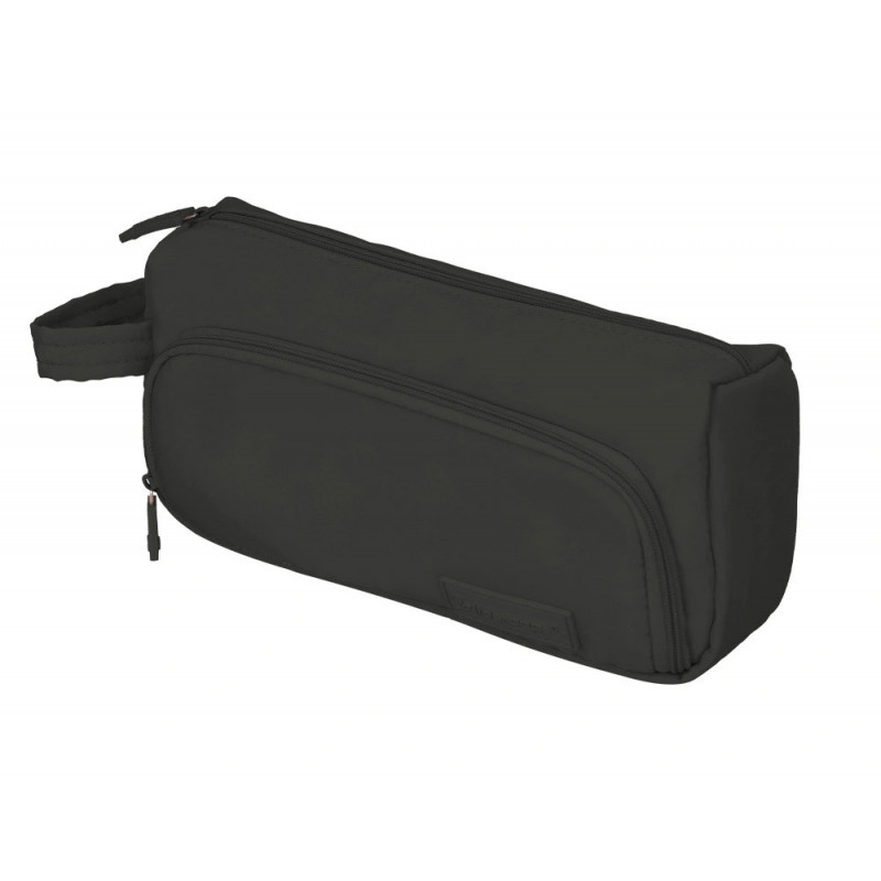 Trousse liderpapel minibag 2 fermetures eclair avec poche interieure coloris noir 210x100x70mm