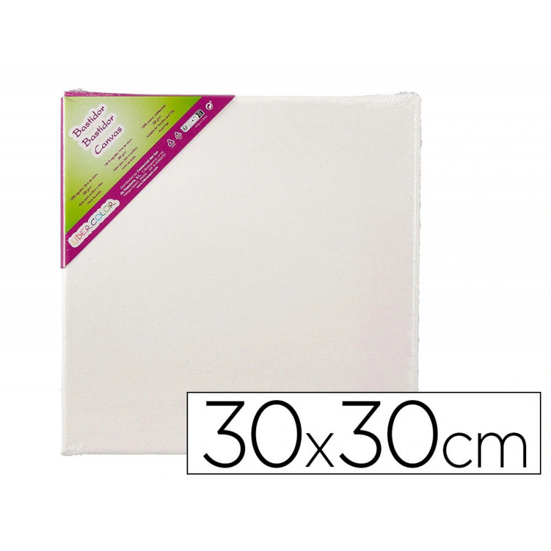 Toile sur chassis liderpapel agraffe au dos 100% coton 30x30 cm