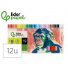 Pastels tendres liderpapel corps rond coloris assortis etui 12 unites