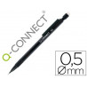 Porte-mine q-connect 0,5mm corps plastique noir embout gomme 3 mines hb agrafe noire