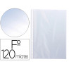 Pochette q-connect polypropylene lisse perforee folio 120 mc cristal sachet 10 unites