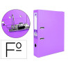 Classeur levier liderpapel documenta a4+ carton remborde dos 75mm rado metallique coloris lilas