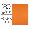 Papier cartonne liderpapel 50x65cm 180gr coloris orange paquet 25 feuilles