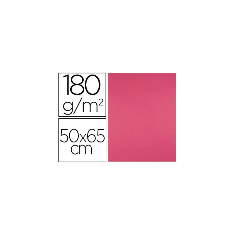 Papier cartonne liderpapel 50x65cm 180gr coloris fuchsia paquet 25 feuilles