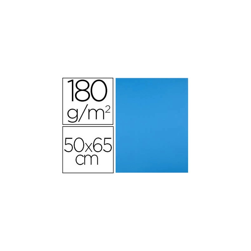 Papier cartonne liderpapel 50x65cm 180gr coloris turquoise paquet 25 feuilles