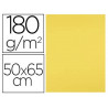 Papier cartonne liderpapel 50x65cm 180gr coloris jaune citron paquet 25 feuilles