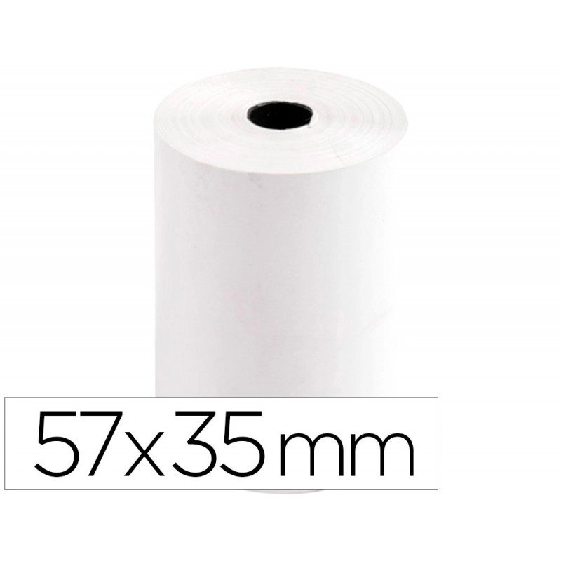 Bobine thermique q-connect 57mm largeur x 35mm diametre 58gr pour tpe sans bisphenol a