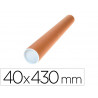 Tube porte-documents q-connectcarton encolle 1,8mm format a3/a2 40x430mm couvercle plastique tres resistant