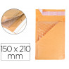 Pochette bulles d'air q-connect 150x210mm 82g kraft matelasse rabat droit auto-adhesive sans fenetre lot 100 unites